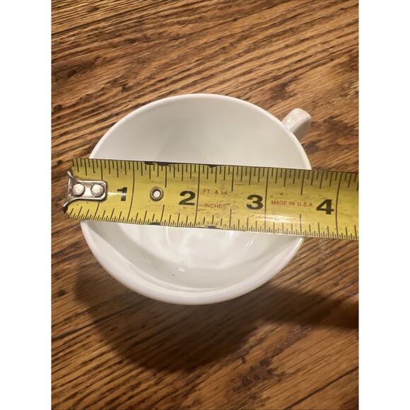 Vintage Vitrock White Milk Glass Teacups Floral Rose Embossed set of 3 - Picture 6 of 6